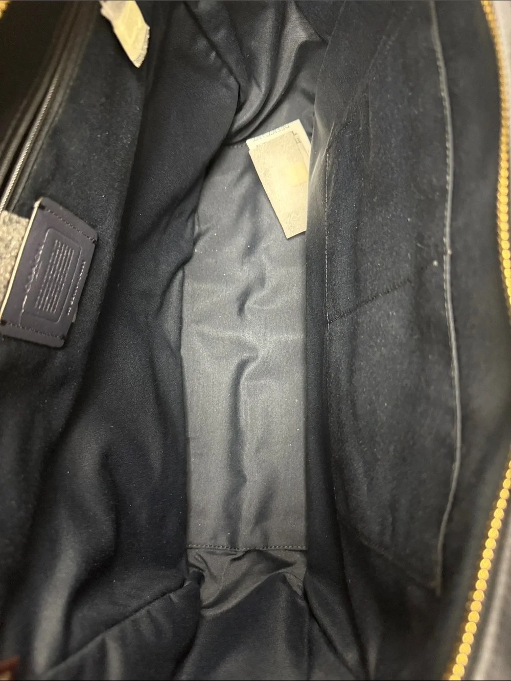 Coach Court Tote with Ruching and Leather Details. NWT
